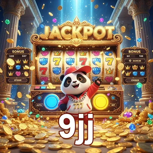 Imagem da slot Jackpot Panda no site 9jj, destacando os símbolos e a temática divertida do jogo.